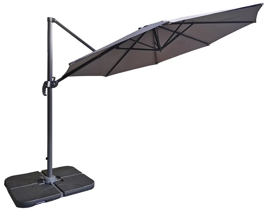 Garden Point Pesaro 3m antraciet tuinparasol