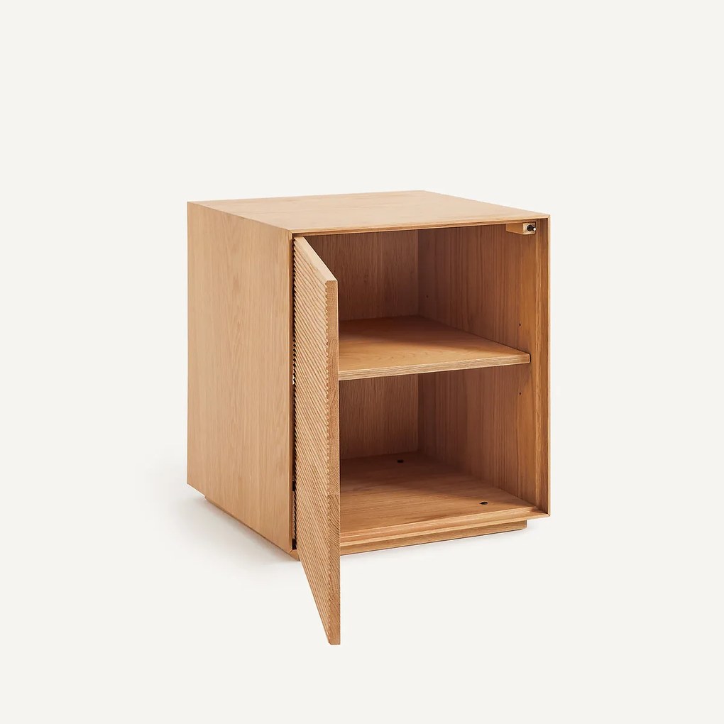 Bureaukast met 1 deur in eikenhout en fineer, Mikube