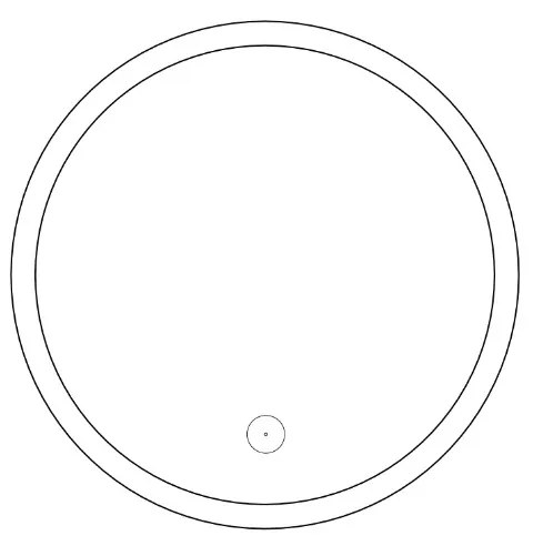 Thebalux M19 scheerspiegel rond 15cm met verlichting