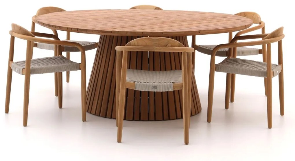 Bellagio Berbaro/Santa Severina ø180cm dining tuinset 7-delig stapelbaar