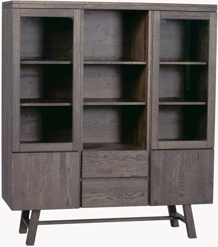 Vitrinekast Brooklyn van eikenhout