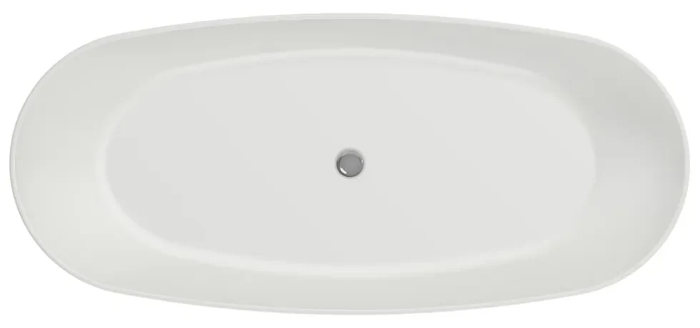 Xenz Michelle vrijstaand bad solid surface 180x80x60cm wit mat