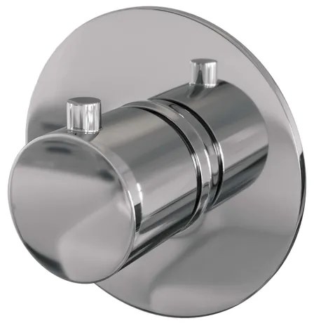 Brauer Chrome Edition inbouwthermostaat - met inbouwdeel - 1 gladde knop - chroom 5-CE-018RR
