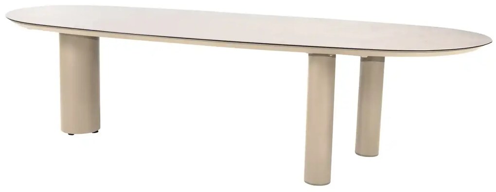 Taste by 4 Seasons Denia tuintafel latte met geprint keramisch blad in mangovorm 290 cm SALE Tuintafel   beige weerbestendig