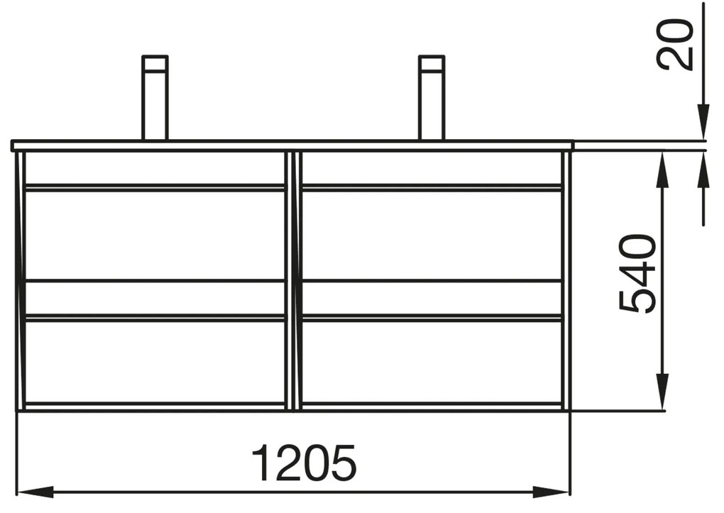 Muebles Resh badkamermeubel wit hoogglans 120cm met witte wastafel zonder kraangaten