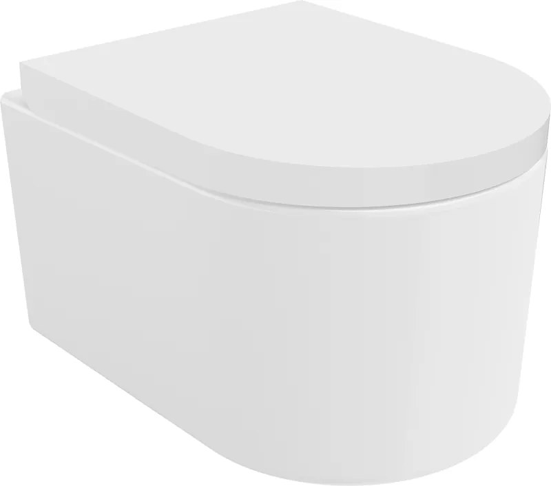 Mexen Sofia WC-pot Rimless met langzaam sluitende harde zitting, duroplast, glanzend wit - 30540200