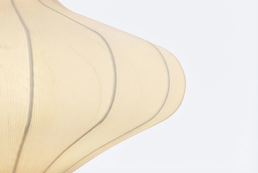 Japandi Hanglamp Beige Met Stoffen Kap - Plu Zand/Beige