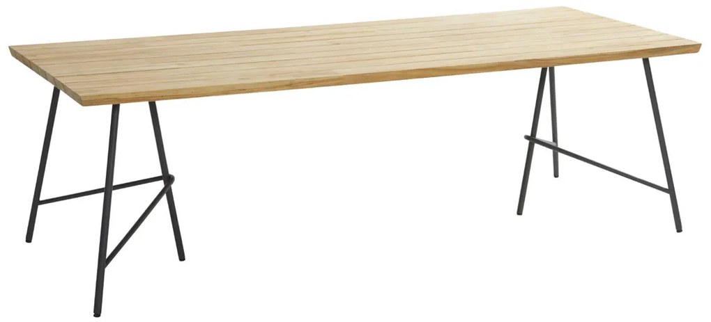 Taste by 4 Seasons Palma eetset antraciet met Lano tafel teak blad 240 cm * Sale * Tuinset houtkleur weerbestendig