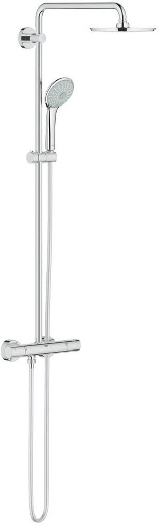 Grohe Euphoria 210 regendoucheset met 4 straalsoorten en thermostaatkraan Ø21cm chroom