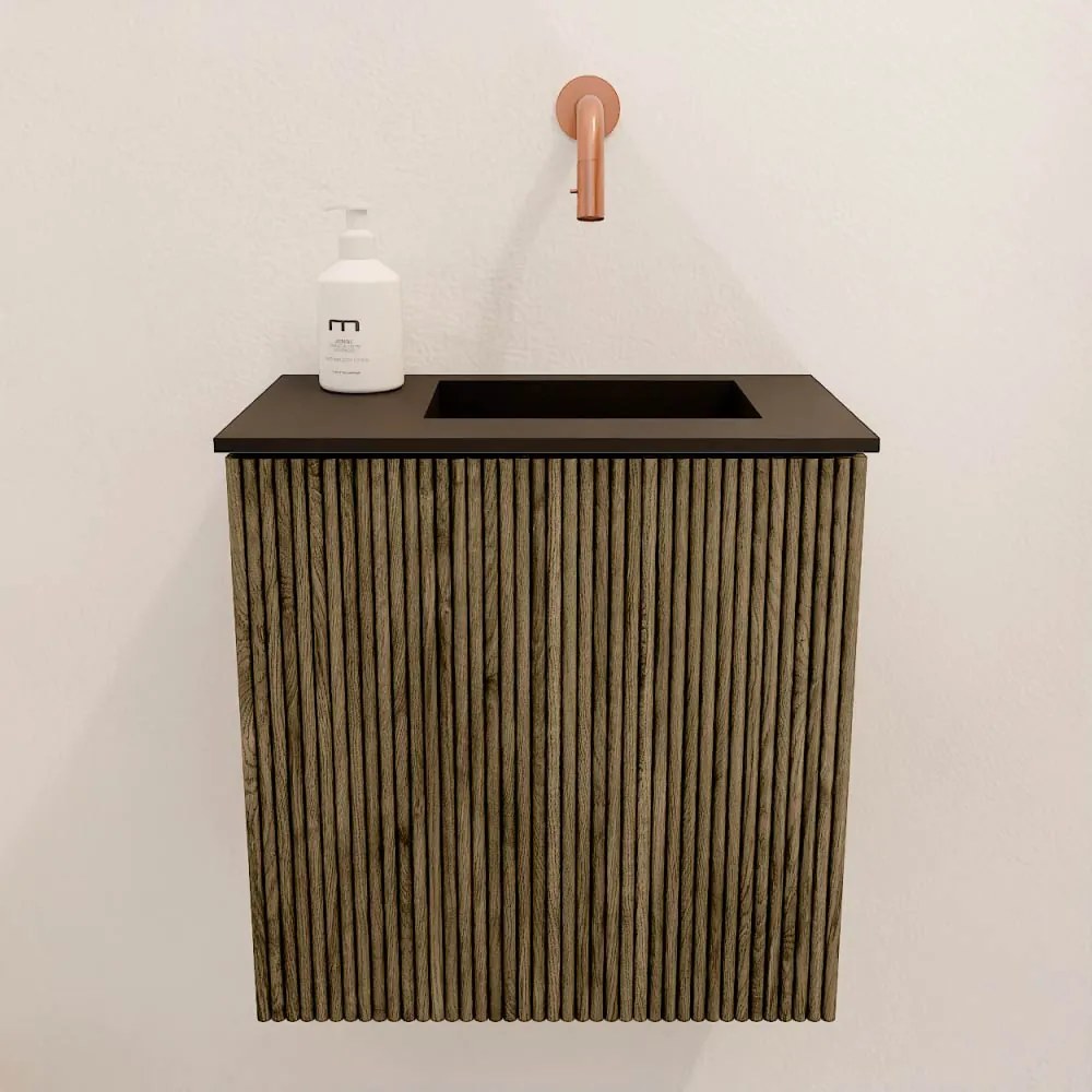 Mondiaz Joya 40cm toiletmeubel dusk met wastafel faye rechts zonder kraangat urban