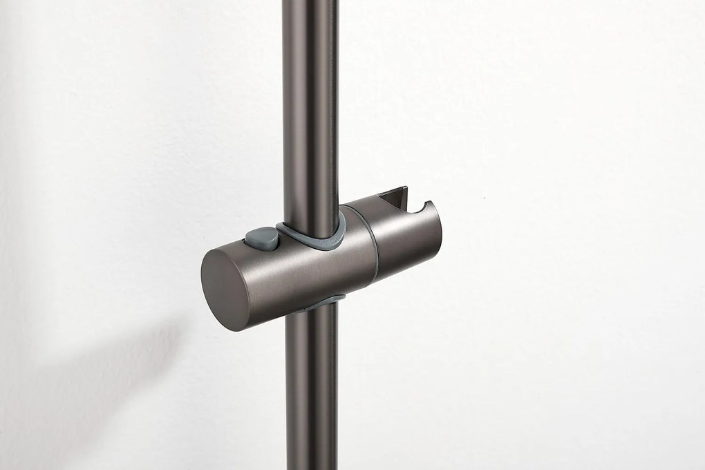 Saniclear Plus douche glijstang met wateraansluiting 60cm verouderd ijzer - gunmetal