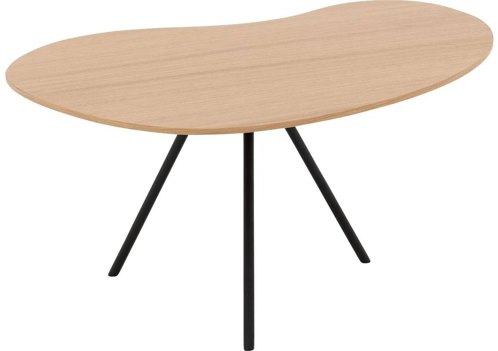Goossens Salontafel Zyan organisch, hout eiken blank, modern design, 76 x 36 x 69 cm