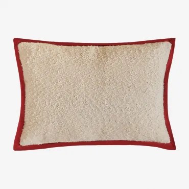Rechthoekig Kussen 35x50 Cm In Renildo Bouclé Stof Gardenia Wit - Sklum