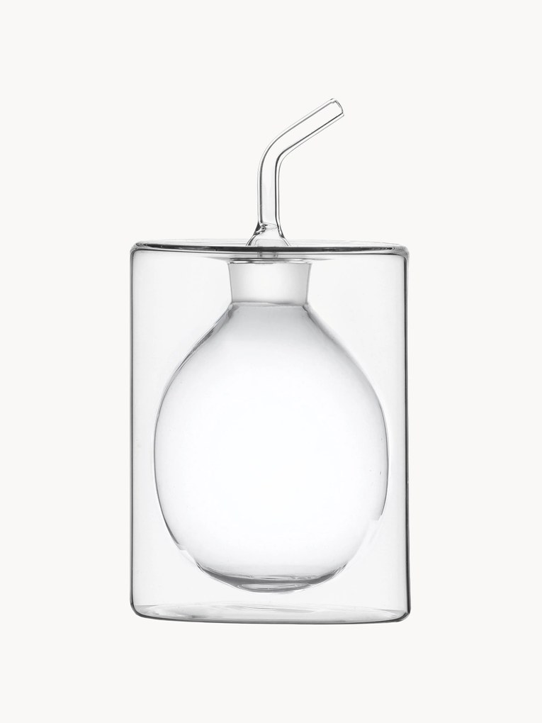Handgemaakte azijn- en olie-dispenser Cilindro van borosilicaatglas, H 15 cm