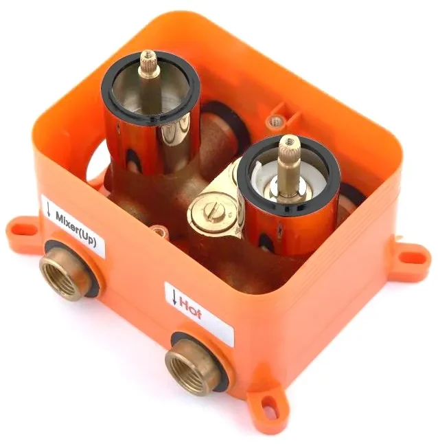 Best Design White 2-weg inbouw douchethermostaat met inbouwbox wit