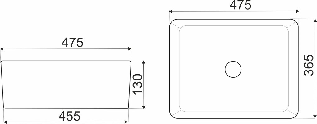 Kerra KR 182 waskom 47.5x36.5cm wit