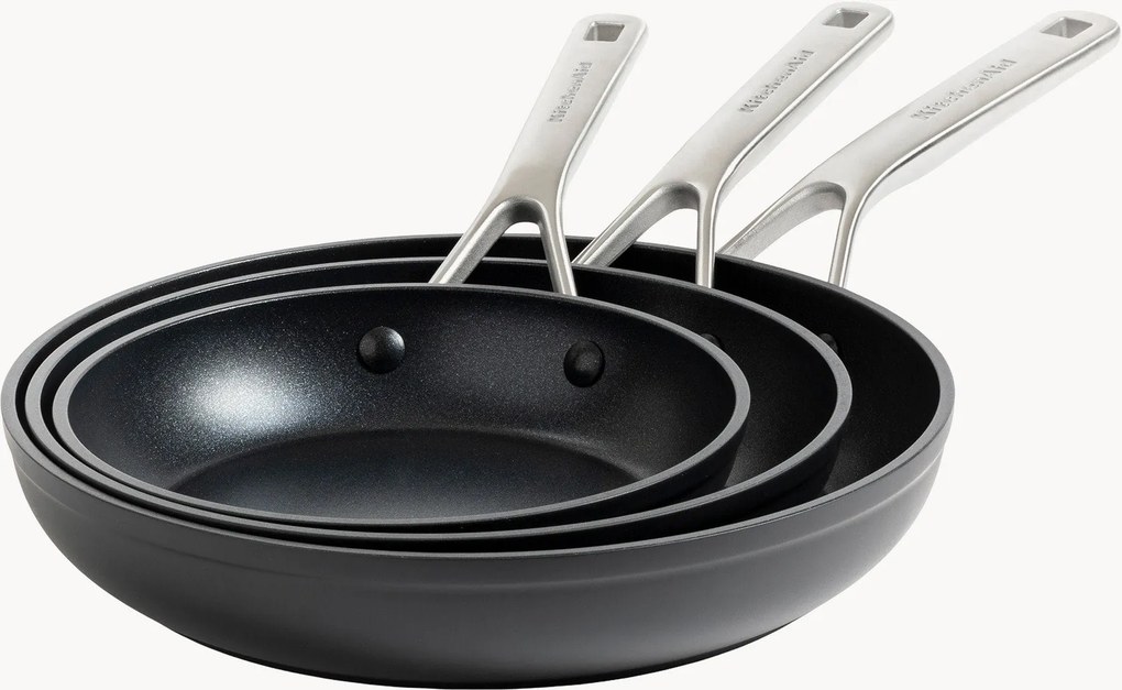 Braadpannen Forged met antiaanbaklaag, 3-delig