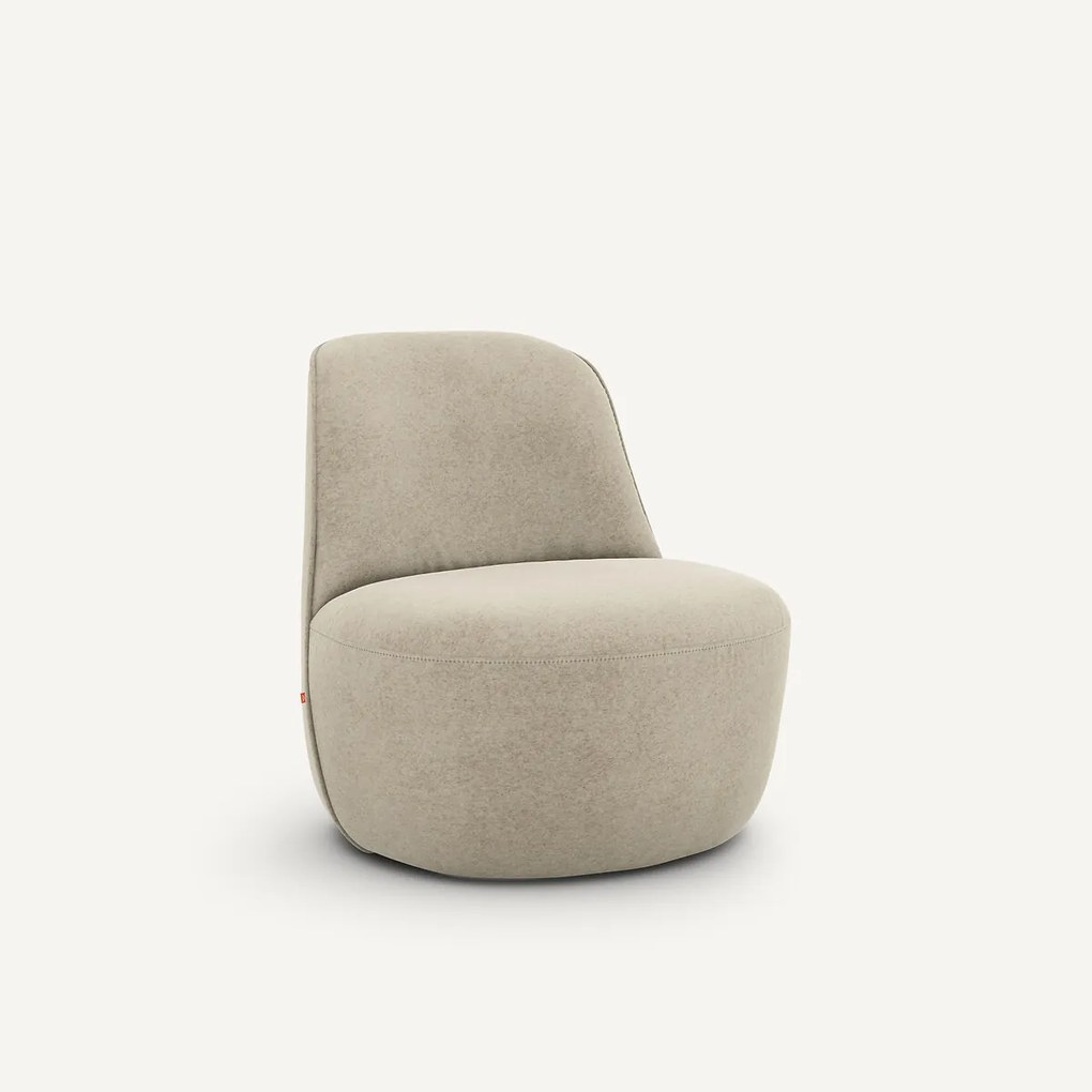 Draaifauteuil in fluweel/linnen, Rosebury
