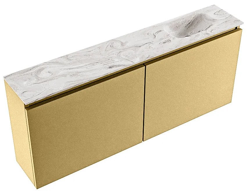 Mondiaz Ture DLux toiletmeubel 120cm oro met wastafel glace rechts met kraangat