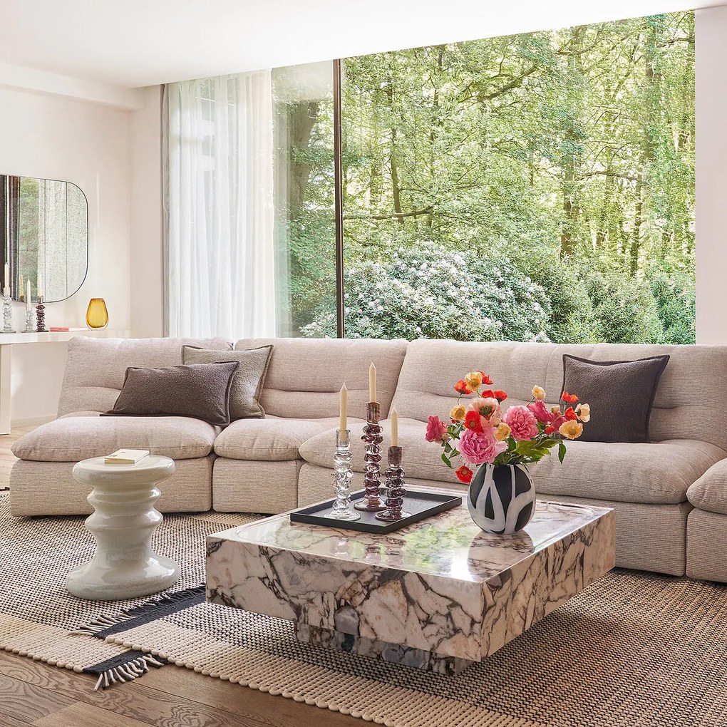 Bouclé kussenhoes, Belvini