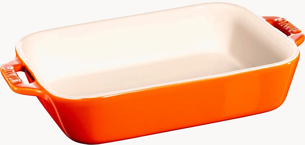 Rechthoekige ovenschotel Orange van keramiek