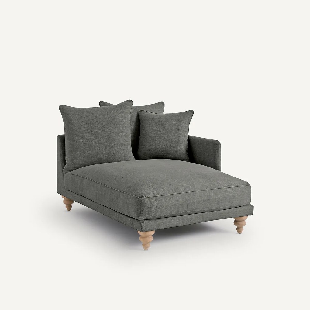 Long chair in katoen/linnen, LAZARE