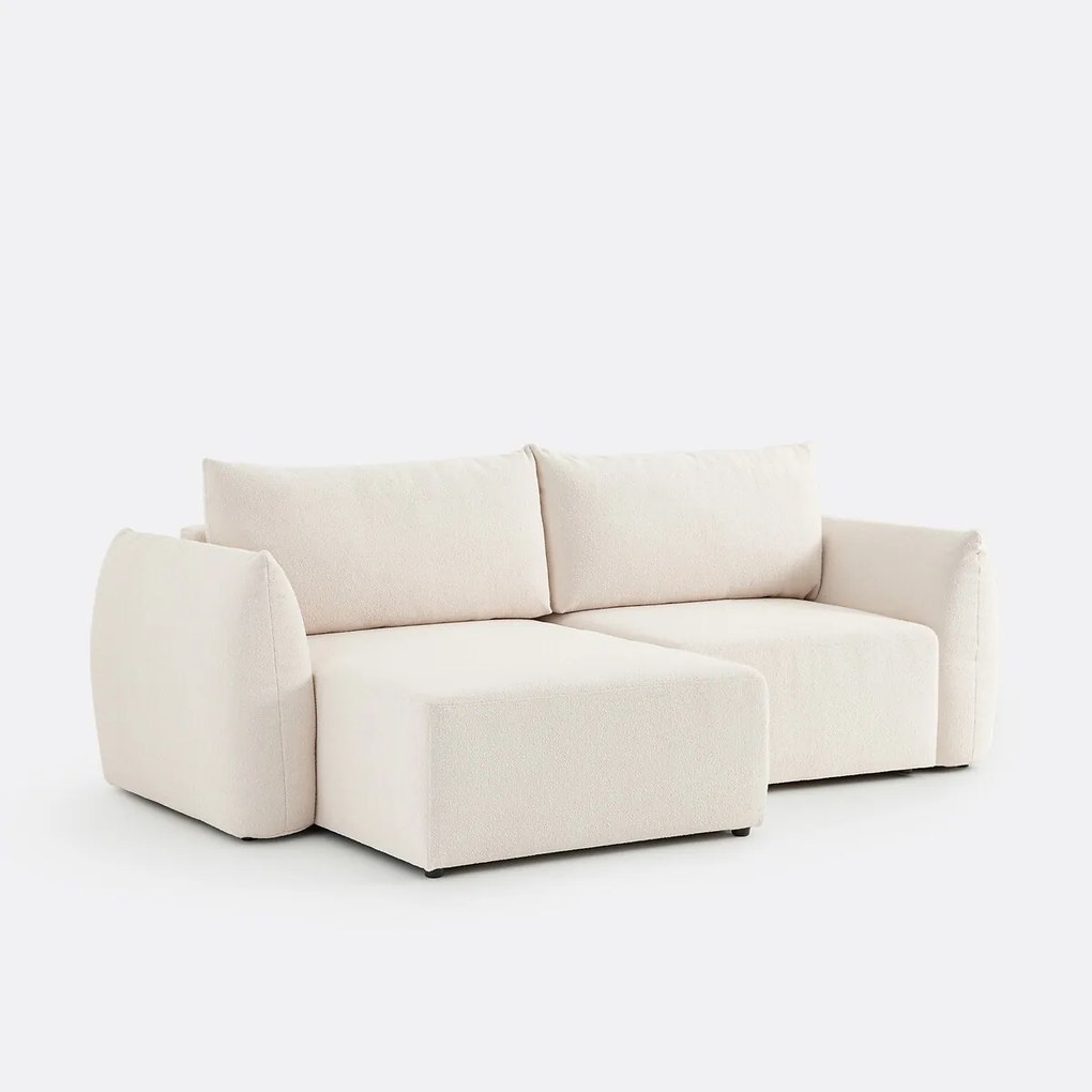 Ombouwbare hoekbank met koffer, fijne badstof, Edith