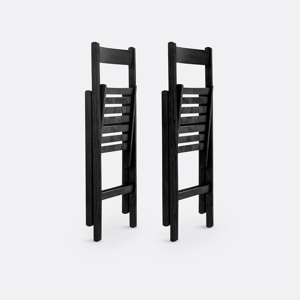 Set van 2 klapstoelen, massief beuken, Yoann