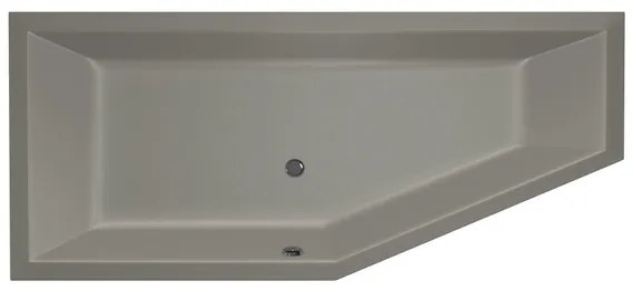 Xenz Society Hoekbad - 180x80x48 - afvoer Midden - Links - Compact - acryl - cement 6962-06
