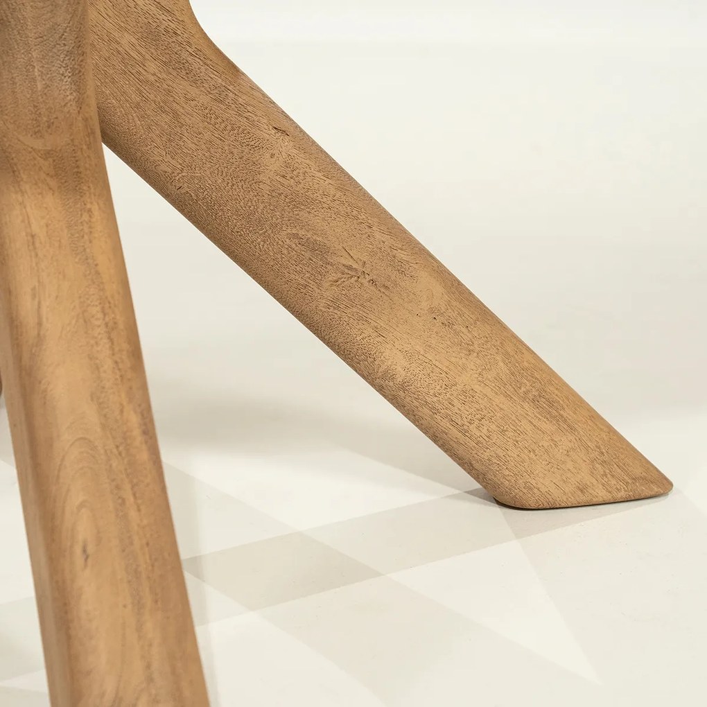 Kruispotige Eettafel Eiken - 150 X 150cm.