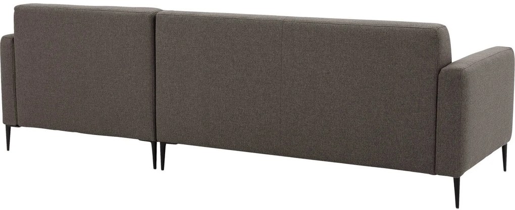 Goossens Key West bruin, stof, 2,5-zits, modern design