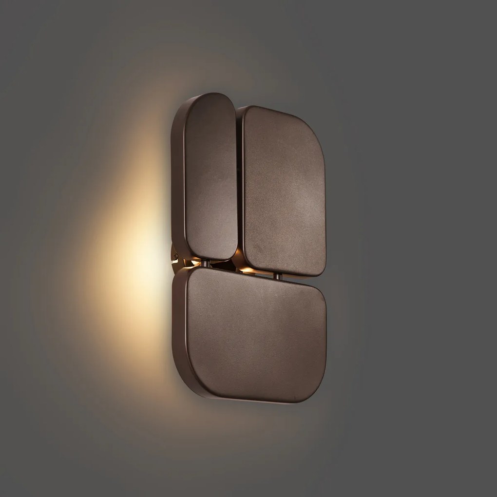 Design wandlamp brons 3-lichts - Planes