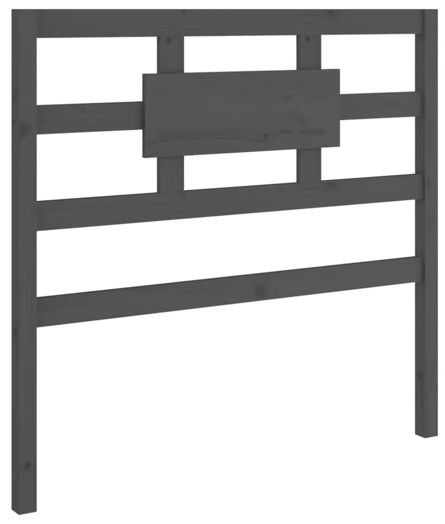 vidaXL Hoofdbord 105,5x4x100 cm massief grenenhout grijs