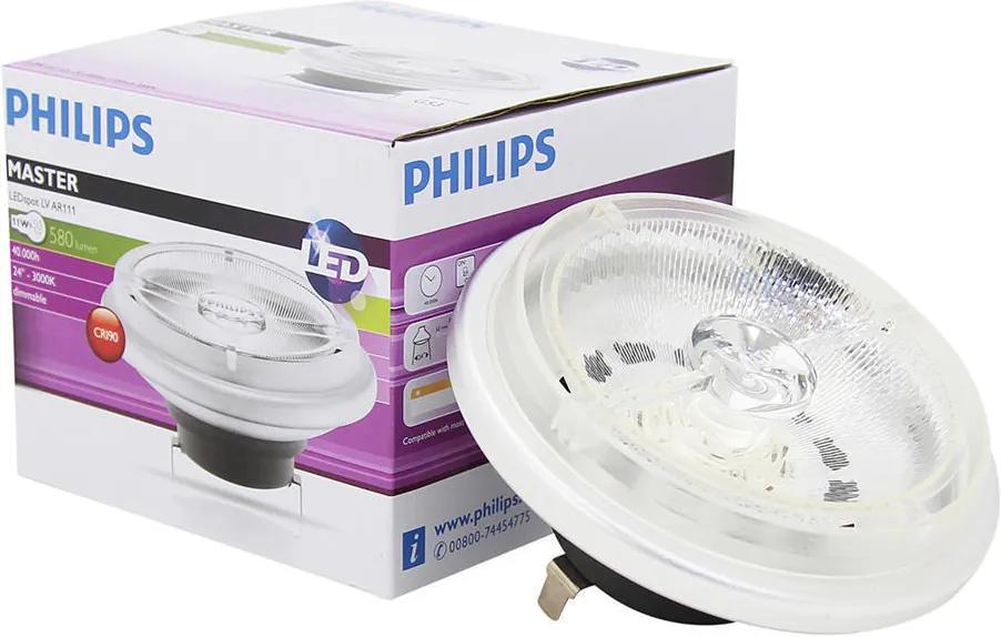 Philips LEDspot LV G53 AR111 12V 11W 930 24D MASTER | Dimbaar - Vervangt 50W