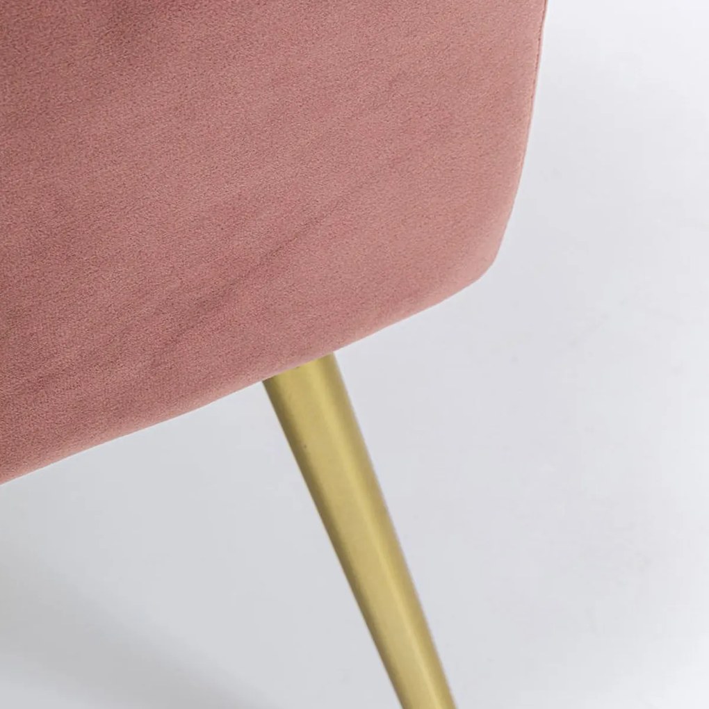 Roze Design Fauteuil Fluweel