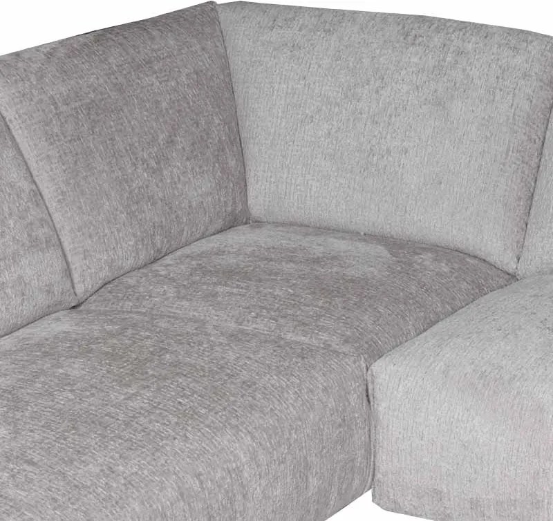 Hoekbank - Höft - links - stof Fusion grijs 149