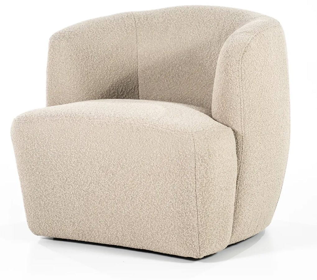 Eleonora Charlotte Taupe Boucle Fauteuil Rond