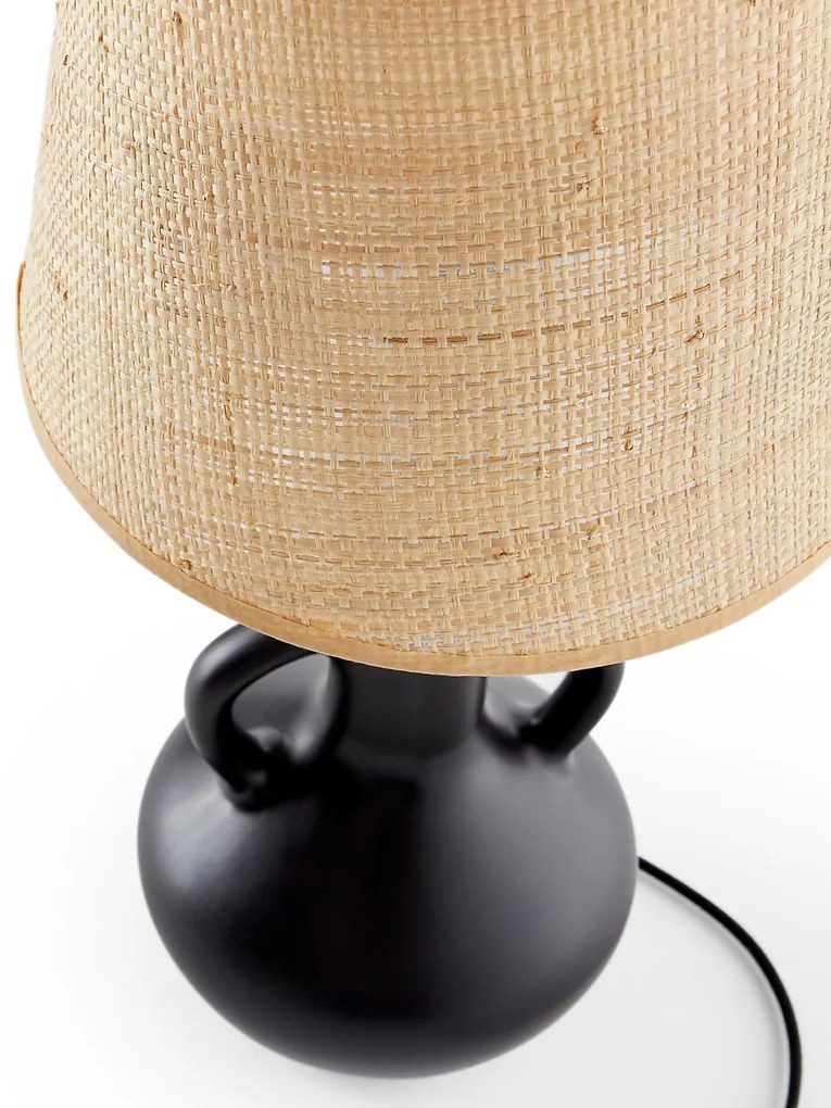 Lamp in keramiek en raffia, Balsa