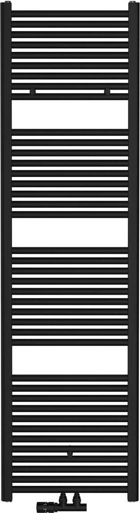 Saqu Fonti handdoekradiator 909W 50x182cm mat zwart
