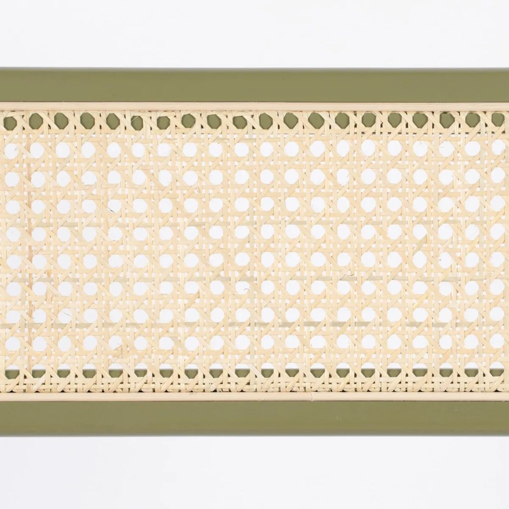 Zuiver Jort Hoge Retro Barkruk Met Rotan Groen
