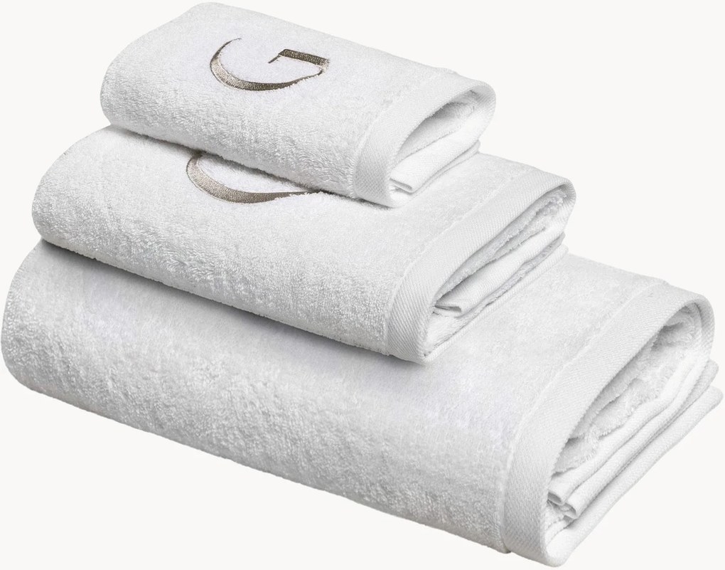 Katoenen handdoekenset Monogram van A tot Z, 3-delig