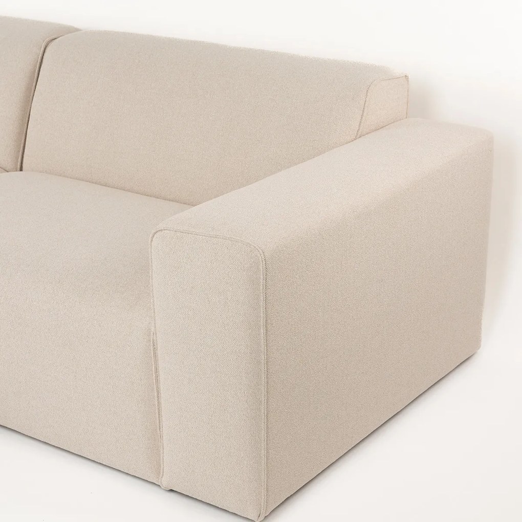 Zuiver Milka Sand Design Bank Met Chaise Longue Links Zandkleur