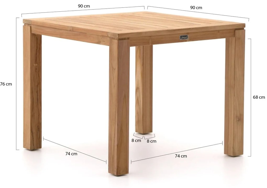 Intenso Bordano/Oxford 90cm dining tuinset 5-delig