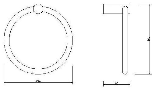 Mueller Black handdoekring mat zwart