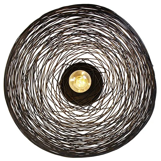 Design plafondlamp zwart ovaal - Sarella