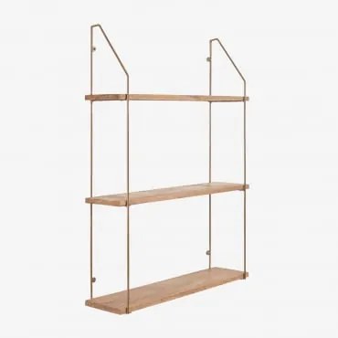 Daven Mangohouten Wandplank 3 Schappen - Sklum