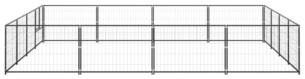 vidaXL Hondenkennel 16 m² staal zwart