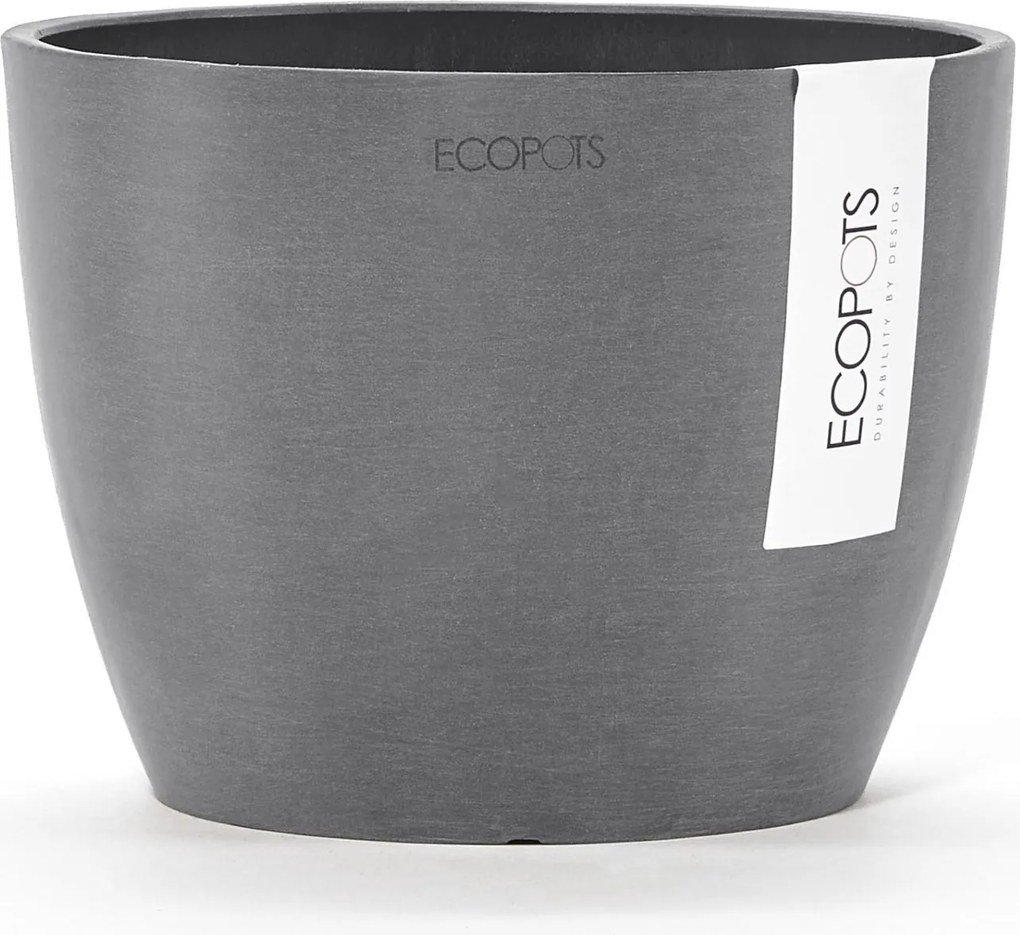 Ecopots bloempot Stockholm Mini 16  - Rond - Grey - Diameter 16,2 x H12 cm
