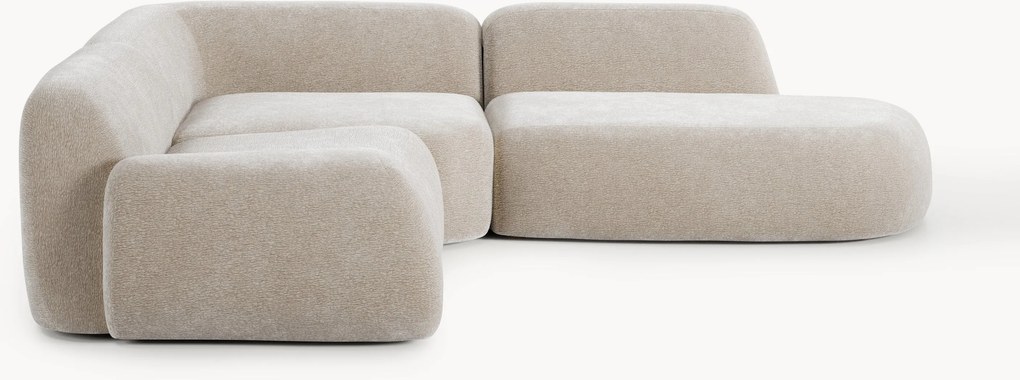Modulaire hoekbank Wolke (4-zits) met chaise longue