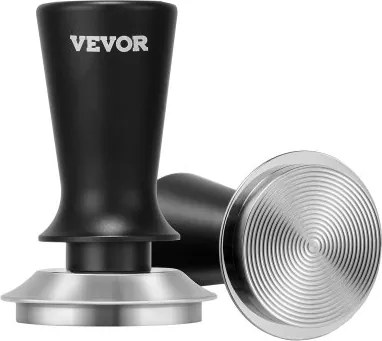 VEVOR Espresso Tamper 51 mm, Veerbelaste Koffie Tamper, 13,6 kg Tamper Tool Koffie Tool voor Koffiemachine Koffie Accessoires RVS Tamper Koffie Tamper met Antislip Handvat Zwart
